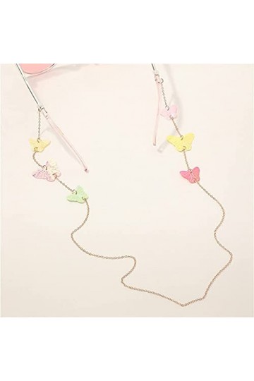 HAOLI Lunettes Chaînes Asymétrique Couleur Papillon Lanière Tenir Sangles Cordons Lunettes De Lecture Chaîne Mode Femmes Lune