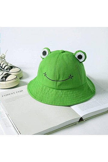 Bob Grenouille, Chapeau de Soleil en Coton pour Femme Homme, Bob Ricard Chapeau de Pêcheur en Coton Pliable, Chapeau de pêche