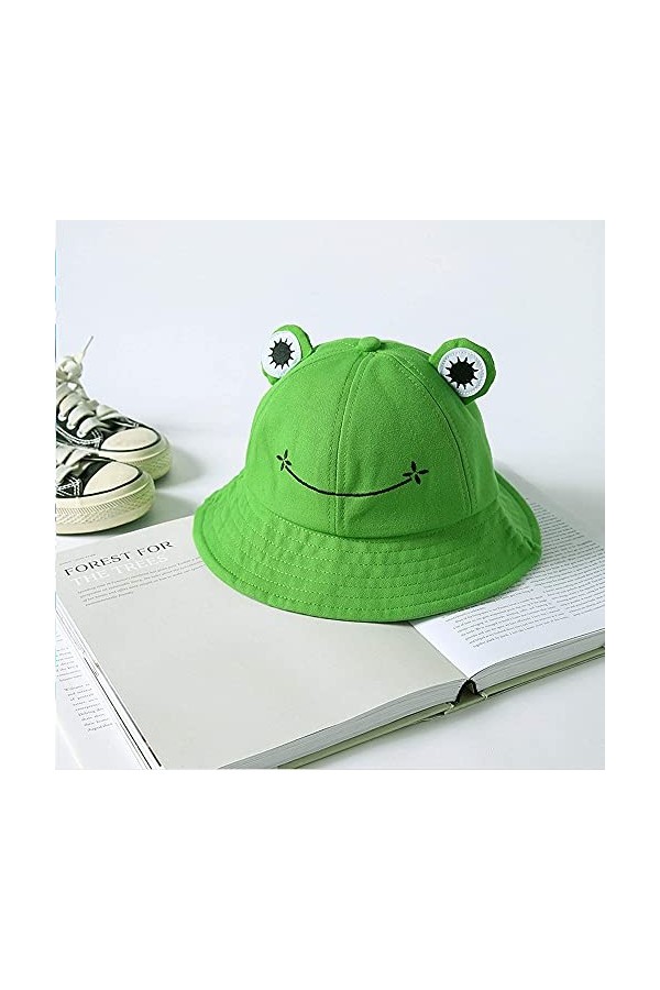 Bob Grenouille, Chapeau de Soleil en Coton pour Femme Homme, Bob Ricard Chapeau de Pêcheur en Coton Pliable, Chapeau de pêche