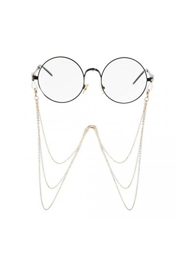 OQHAIR Cordon Multicouche Gland Lunettes Chaîne Lunettes de Mode Sangle Lunettes de Soleil Cordons Accessoires de Lunettes Dé