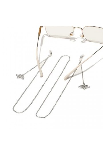 TONZN Argent Coeur Lunettes Chaîne Lunettes De Soleil Lunettes De Soleil Accessoires Exquis Décoration Antidérapante D 1 