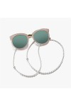 LLLY Chaîne De Lunettes Chaîne de Lunettes de Perles Ronde argentées Bohemian Wave Crystal Cerle Lanière Chaîne pour Lunettes
