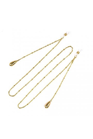 LLLY Chaîne De Lunettes Lunettes dor Chaîne pour Femmes Perles Rondes Lanière Fashion Lunettes Sangle Lunettes de Soleil Cor