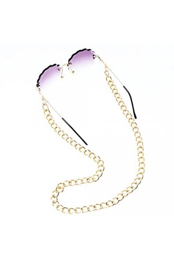 GJRFYJ Titulaire de la chaîne de lunettes pour femmes exagérées épaisses Hip Strap Strap Sunglasses Cordes Accessoires décont