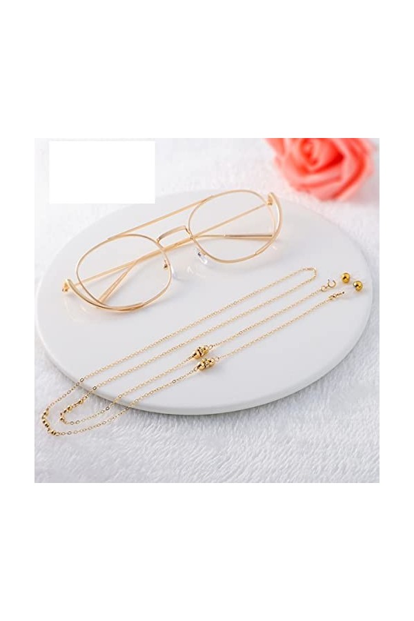 WEPINS Sangle de Lunettes Lunettes lanière for Femmes Perles Lunettes retenue Vintage Mode Lunettes de Soleil Sangles Valenti