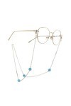 YANJ Chaîne de Lunettes Perles Bleues Chaîne de Lunettes Chaînes de Cordon de Lunettes pour Femmes Perles Sangle de Lunettes 