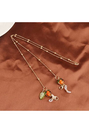Générique Chaînes de Lunettes de Soleil Kaki pour Femmes Lecture Lunettes perlées chaîne Lunettes Cordon lanière Collier de L