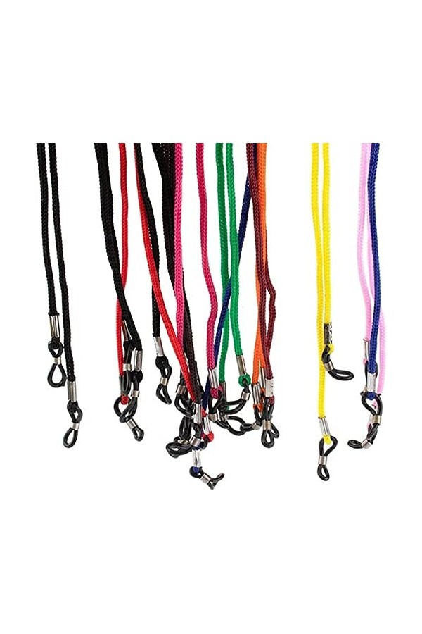 DSFEN Lot de 12 Sangles de Lunettes pour Lunettes de Vue Chaîne de Lunettes Cordon de Cou Cordon de Cou Porte-Lunettes de Spo