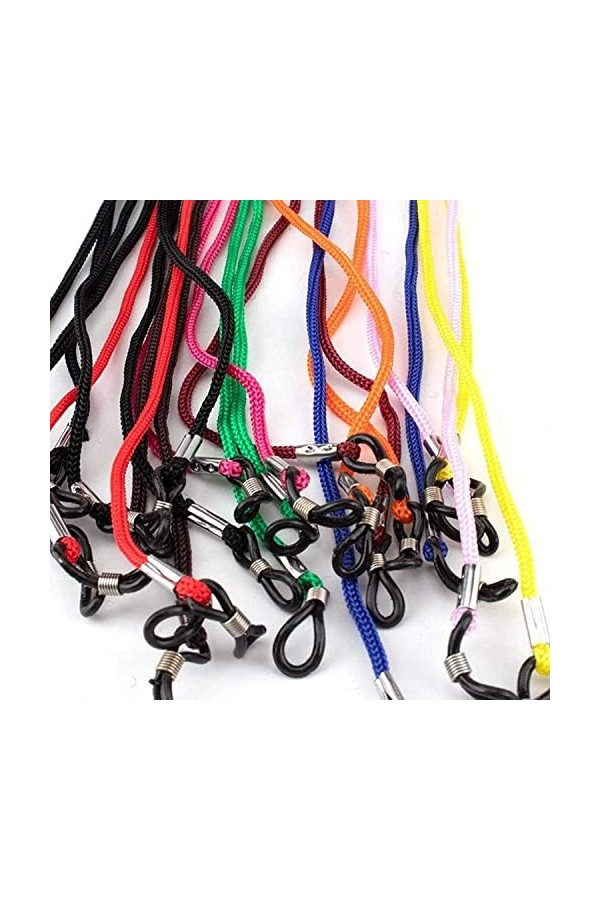 DSFEN Lot de 12 Sangles de Lunettes pour Lunettes de Vue Chaîne de Lunettes Cordon de Cou Cordon de Cou Porte-Lunettes de Spo