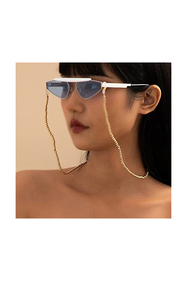 LEIGE Chaîne de perles acrylique de hip hop pour lunettes Cordons de cou lunettes de soleil Lanyard Femmes Reading Lunettes A