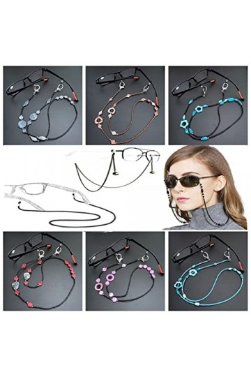 BREAKA 5 morceaux de chaîne de lunettes en alliage, robuste, beau design, antidérapant, anti-chute, modelage, adapté aux masq