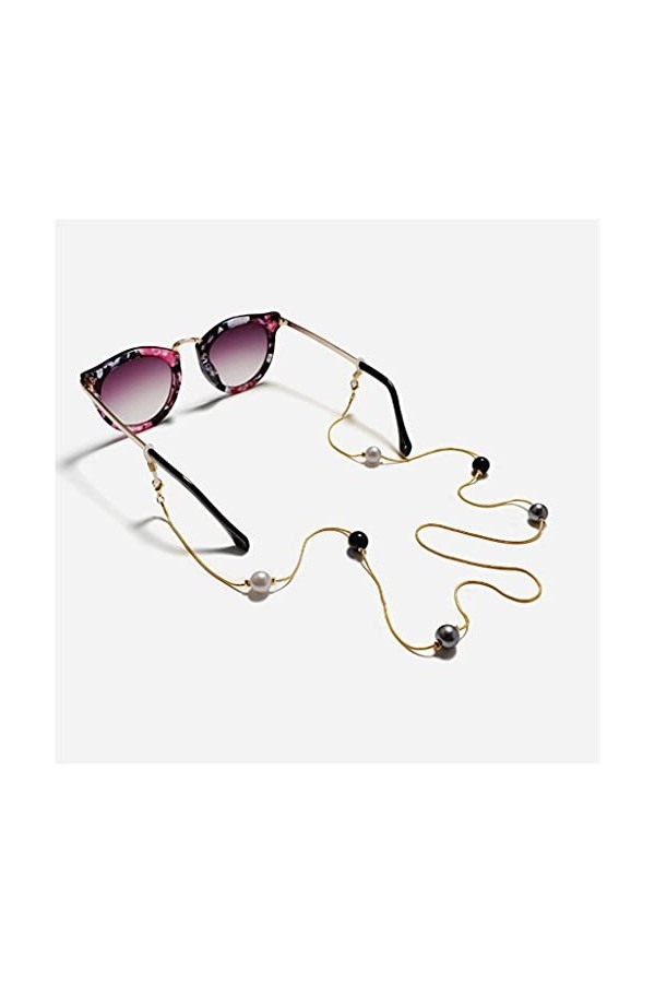 chaîne de lunettes Bohême Cordons de perles dimitation à trois couleurs Lecture Lunettes Chaîne Femmes Sunglasses Accessoire