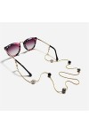 chaîne de lunettes Bohême Cordons de perles dimitation à trois couleurs Lecture Lunettes Chaîne Femmes Sunglasses Accessoire