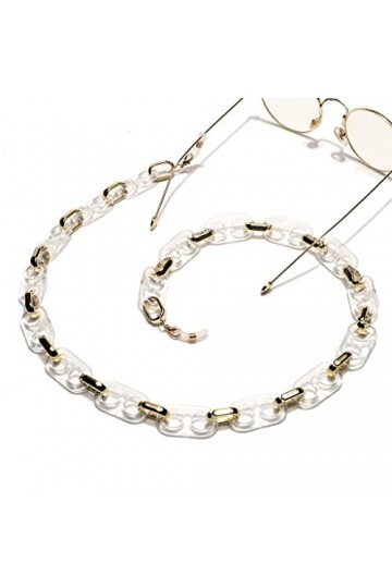 OQHAIR Acrylique Couleur Transparent Lunettes Corde Mode Lunettes Chaîne Transfrontalière D Talla ?nica 