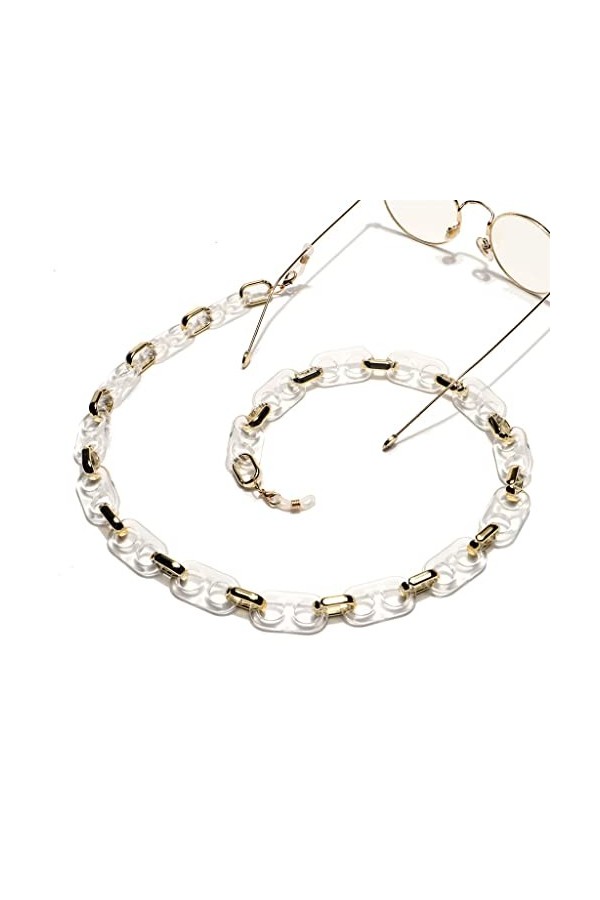 OQHAIR Acrylique Couleur Transparent Lunettes Corde Mode Lunettes Chaîne Transfrontalière D Talla ?nica 