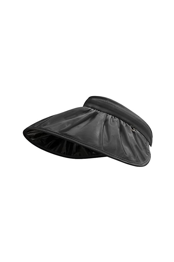 Ecroon Casquettes visières Anti-UV Chapeau Chapeaux dété Pliable pour Femme avec visière Pare-Soleil Large Bord Pliable