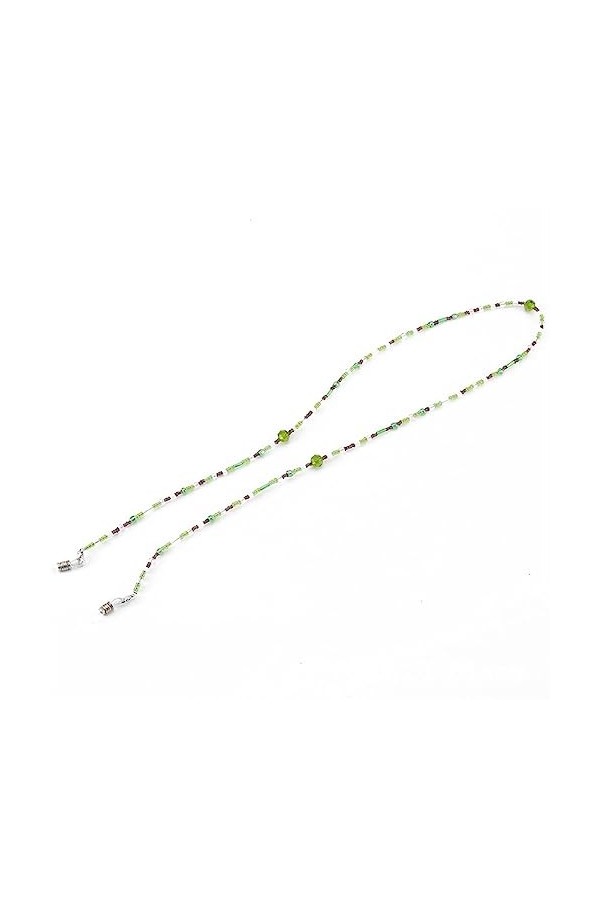 JJZXD Chaîne de Lunettes en Verre Lunettes avec Pendentif en Perles de Verre colorées Chaîne de Lunettes