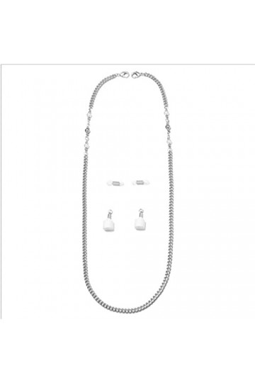 XOUVY Chaîne épaisse Imitation Perle Lunettes Dames Lunettes de Soleil Accessoires Multifonctionnel Anti-Perte écouteur Longe