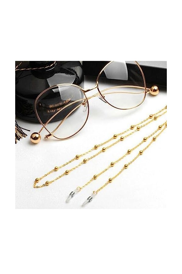 LHLLHL Chaîne à Lunettes perlée Chaîne en métal Chaîne à Lunettes