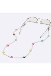 GJRFYJ Fashion Polymer Clay Fruit White Rice Beads Lunettes Chaîne Lunettes Corde