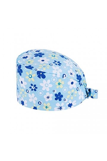 Chapeau Infirmière Bonnet en Tissu,Ajustable Chapeau de Travail,Calot Chirurgien,Charlotte Sanitaire Réutilisable,Chapeau Inf