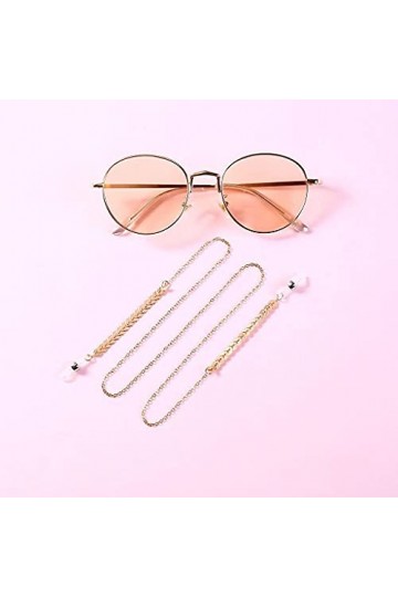 Chaînes de lunettes Chaîne en forme de feuille OL Style Chaîne de lunettes Lanyard Lunettes de lecture Chaînes Femmes Accesso