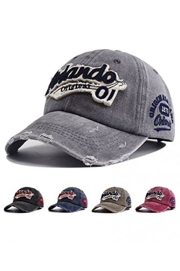 Joligiao Casquette de Baseball Unisexe Réglable Baseball Cap Bonnet de Golf Retro Jeans Casquette Anti-UV Protection Casquett