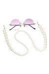 GJRFYJ Chaîne de lunettes pour femmes Grande simulation Perle Perle Chaîne pour lunettes Lanyard Cordons Cordons de soleil Ca