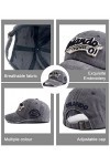 Joligiao Casquette de Baseball Unisexe Réglable Baseball Cap Bonnet de Golf Retro Jeans Casquette Anti-UV Protection Casquett