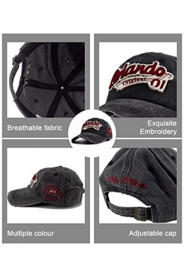 Joligiao Casquette de Baseball Unisexe Réglable Baseball Cap Bonnet de Golf Retro Jeans Casquette Anti-UV Protection Casquett