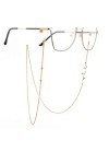 TONZN Rétro perle lunettes chaîne femmes suspendus cou Portable anti-dérapant chaîne barre lunettes suspendus corde D 75 cm 