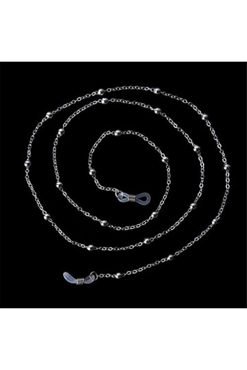 XOUVY Dames élégantes Faites à la Main Imitation Perle Lunettes chaîne Lunettes perlées lanière Porte-Cartes de Visite Sangle