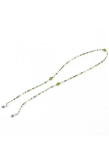 LHLLHL Chaîne de Lunettes en Verre Lunettes avec Pendentif en Perles de Verre colorées Chaîne de Lunettes