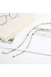 LHLLHL Chaîne de Lunettes en Verre Lunettes avec Pendentif en Perles de Verre colorées Chaîne de Lunettes