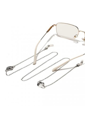 EYHLKM Chaîne de Lunettes en Argent Lunettes de Soleil Accessoires de Lunettes de Soleil Cadre décoratif antidérapant Chaîne 