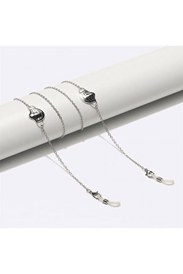 EYHLKM Chaîne de Lunettes en Argent Lunettes de Soleil Accessoires de Lunettes de Soleil Cadre décoratif antidérapant Chaîne 