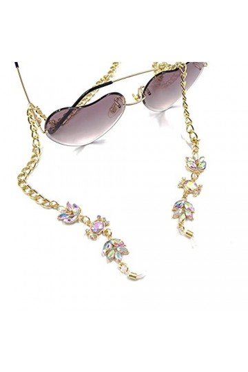 TKFDC Porte-chaîne de lunettes Crystal Lanière de mode Verres de mode Sangle Lunettes de soleil Cordes Casual Lunettes Access