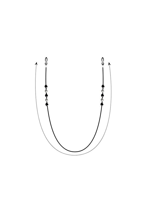 Bohême Noir Blanc Géométrique Perle Chaîne Cordons Lunettes De Lecture Chaîne Femmes Lunettes De Soleil Accessoires Longe Mai