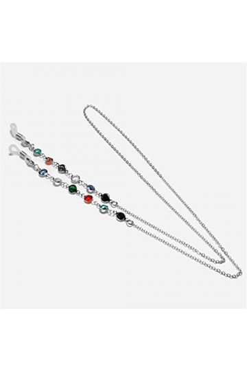 TKFDC Crystal Cuivre Chaînes Cordons Lecture Lunettes Chaîne Mode Femmes Sunglasses Accessoires Lanyard Hold Hangles Color :