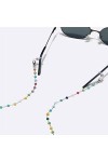 MINDONG HZH Lot de deux pièces pour lunettes avec chaîne en acier inoxydable, corde pour lunettes couleur cristal