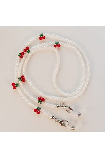 Chaîne dombrage pour lunettes de soleil pour femmes Chaîne de lunettes de cerise Chaîne de lunettes de soleil rétro en métal