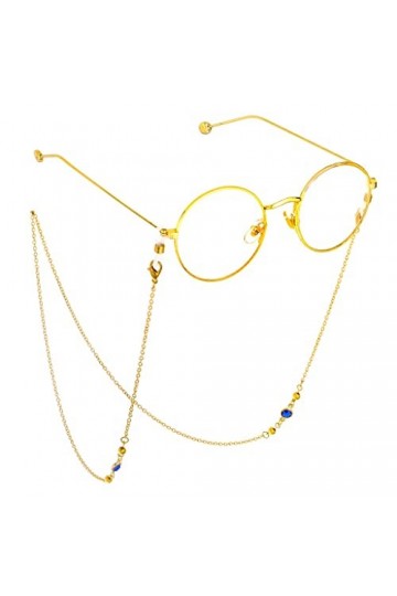 Accessoires de Mode Chaîne de Lunettes Chaîne de Lunettes en Laiton Perles de Verre Chaîne de Lunettes Faite à la Main Coule