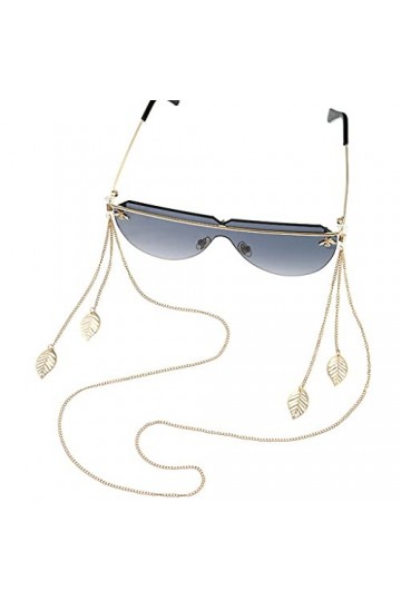 XOUVY Bohème Métal Feuille Gland Pendentif Corde Lunettes De Lecture Chaîne Dames Lunettes De Soleil Accessoires Lunettes Lon