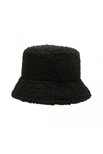 HREDZEO Winter Chapeau de Pêcheur,Winter Bucket Hat Chauds Peluche Chapeau de Seau Chapeau de Pêcheur en Peluche Filles Chape