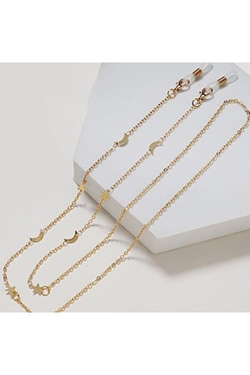 GJRFYJ Lunettes de soleil Chaîne Lecture Suspendu Fleur Disque Perle Lunettes-Chaîne Masque Titulaire Nouveaux Bijoux for Fem