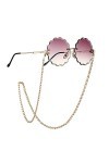 Chaîne de lunettes pour femme Chaîne incrustée de perles Lanière de lunettes Lunettes de soleil Cordons Accessoires de lunett