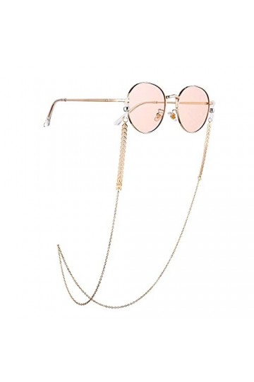LEIGE Chaîne de forme de feuille OL Lanière à chaîne de lunettes de style Lecture de lunettes Chaînes Femmes Accessoires Lune