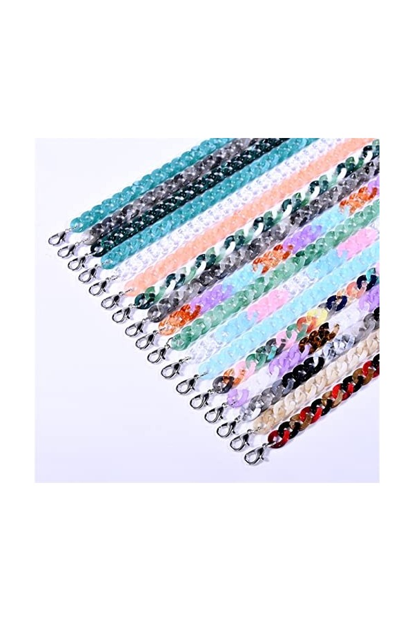 5 morceaux de chaîne for les yeux en fibre acrylique, mode moderne, petite et exquise, solide et ne tombe pas, imperméable n