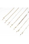 DSFEN Lot de 7 chaînes de Lunettes, Collier de chaîne de Lunettes dorées pour Lunettes de Vue pour Femmes Filles