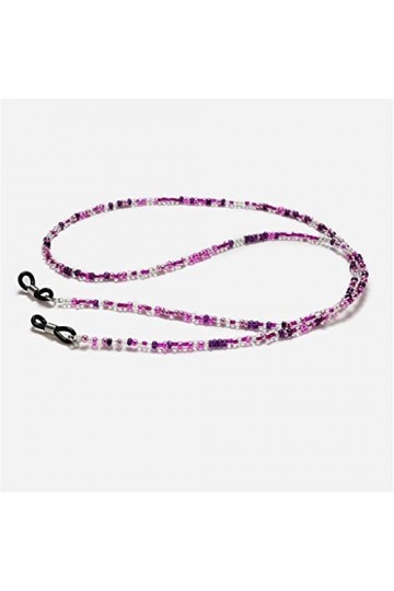 GJRFYJ Bohême Perles transparentes Lecture Lunettes Chaîne Lanière Tenir Sangles Lunettes de soleil Chaîne Cordes de mode Fem